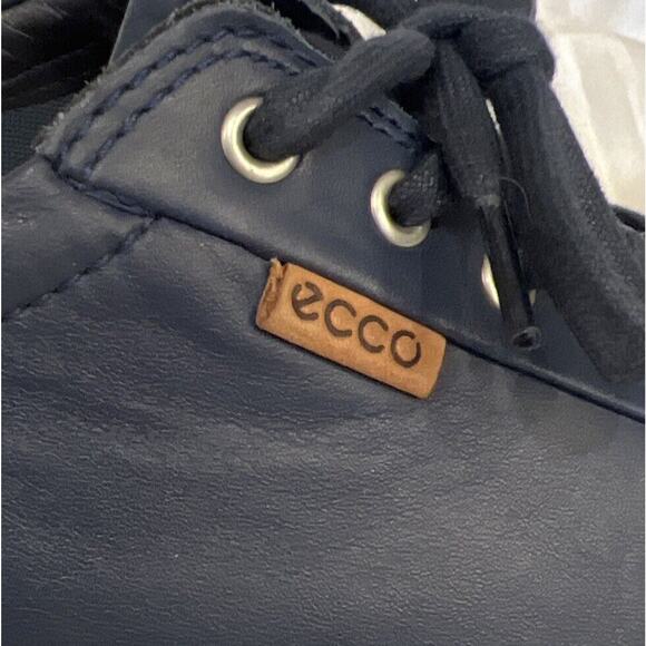 $149 Men's Ecco Soft 7 Sneaker Marine Blue Leather Mens Size 45 US 11, 11.5 - Picture 9 of 9